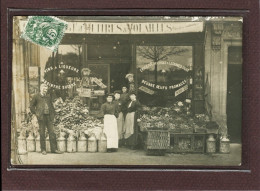 PARIS 13ème - CARTE PHOTO - MAISON CHARLES FRONLY - EPICERIE - 85 RUE DE TOLBIAC - ARRIVAGE D'HUITRES ET DE VOLAILLES - Arrondissement: 13