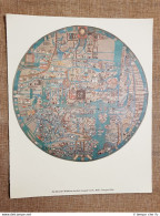 La Mappa Del Mondo O Planisfero (1) Anno 1595 Mercatore O Mercator Ristampa - Carte Geographique