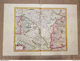 Carta Geografica Mappa Regno D'Ungheria Anno 1595 Di Mercatore Mercator Ristampa - Geographical Maps