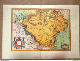 Carta Geografica O Mappa Regno Di Boemia Repubblica Ceca 1595 Mercator Ristampa - Geographical Maps