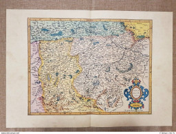 Carta Geografica Ducato Di Baviera Germania 1595 Mercatore O Mercator Ristampa - Geographical Maps