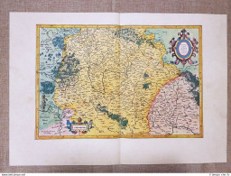 Carta Geografica O Mappa Franckenlandt Francia Orientalis 1595 Mercator Ristampa - Geographical Maps