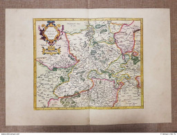 Carta Geografica Assia O Hassia Landtgraviatus Germania 1595 Mercator Ristampa - Geographical Maps