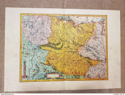 Carta Geografica Alsazia Superiore Francia Anno 1595 Mercatore Mercator Ristampa - Geographical Maps