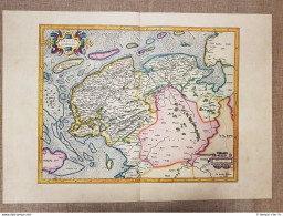 Carta Geografica Mappa Frisia Occidentale Anno 1595 Mercatore Mercator Ristampa - Cartes Géographiques