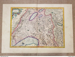 Carta Geografica Mappa Wiflispvrgergov Svizzera 1595 Mercatore Mercator Ristampa - Cartes Géographiques