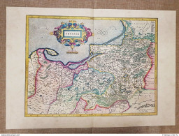 Carta Geografica Mappa Borussia Prussia Anno 1595 Di Mercatore Mercator Ristampa - Carte Geographique