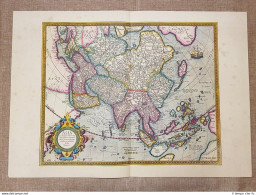 Carta Geografica O Mappa Asia Anno 1595 Di Mercatore Mercator Ristampa - Cartes Géographiques