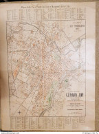 Carta Topografica Mappa O Pianta La Città Di Torino Piemonte Anno 1894 Paravia - Carte Geographique