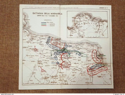 Carta O Mappa Battaglia Della Marmarica 2 - 7 Dicembre 1941 WW2 Guerra Mondiale - Geographical Maps