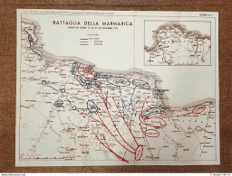 Carta O Mappa Battaglia Della Marmarica 19-22 Novembre 1941 WW2 Guerra Mondiale - Cartes Géographiques