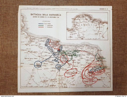 Carta Mappa Battaglia Della Marmarica 23 - 24 Novembre 1941 WW2 Guerra Mondiale - Carte Geographique