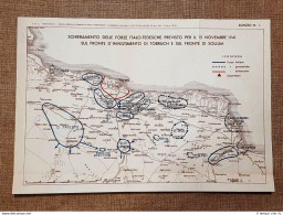 Carta Mappa Forze Italo - Tedesche Fronte Di Tobruch Sollum WW2 Guerra Mondiale - Cartes Géographiques