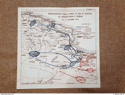 Carta Mappa Linea Di Ain El Gazala Su Mechili-Tmimi E Derna WW2 Guerra Mondiale - Cartes Géographiques