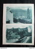 Gaeta: Castello Angioino E Aragonese + Montagna Spaccata LuciaStampa Del 1932 - Other & Unclassified