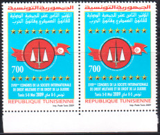 2009-Tunisie- Y&T1637 -18é Congrès La Société Internationale  Droit Militaire Et Droit De Guerre -paire  - 2V MNH***** - Militaria