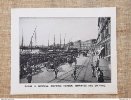 Messina Nel 1909 Rovine Del Teatro Greco, Porto E Molo Sicilia - Non Classificati