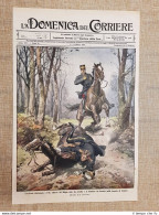 Copertina La Domenica Del Corriere 8 Marzo 1914 Soignes Caduta Re Alberto Belgio - Autres & Non Classés