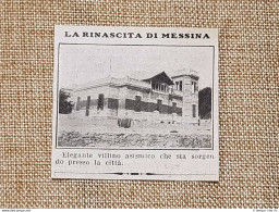 Messina Nel 1914 Dopo Il Terremoto 1908 Villa Antisismica Che Si Sta Costruendo - Autres & Non Classés