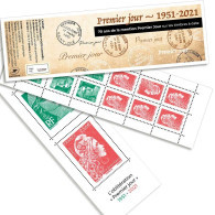 Carnet 70 Ans De La Mention Premier Jour - 2 Feuillets - 2021 - Y & T N° CARNET 1528 - Conmemorativos