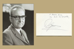 Roger Garaudy (1913-2012) - Philosophe & Politicien - Carte Dédicacée + Photo - Ecrivains