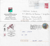 2000 Le Rugby En Savoie: 2 Lettres Entiers-Postaux PAP - Rugby