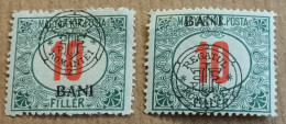 Magyar Kir Posta / Surcharge Regatul Romaniei Bani 10 Filler (4 Timbres Neufs) - Ungebraucht