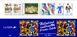 CARNET BC 2872 "RELATIONS CULTURELLES FRANCE - SUEDE". SOUS FACIALE, à Saisir. - Conmemorativos