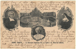 ITALIE    ANNO SANTO  S.Giovanni Battista De La Salle E S. Rita Da Cascia.   1902 - San Pietro