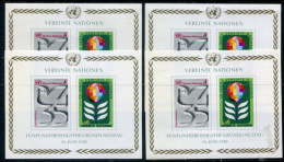 UNITED NATIONS (Vienna) 1980 35th Anniversary Of UNO Block X 4 MNH / **.  Michel Block 1 - Ungebraucht