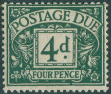 Great Britain Postage Due 1924 SGD15 4d Green MLH - Non Classés