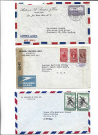 COSTA RICA - POSTAL HISTORY LOT 6 COVERS - AIRMAIL CENSORED - Costa Rica