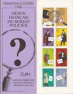 CARNET BC 3031 "PERSONNAGES CELEBRES. HEROS DE ROMAN POLICIER". SOUS FACIALE, à Saisir. - Personnages