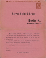 Berlin 1896. Poste Privée Berliner Packetfahrt... Entier Postal Timbré Sur Commande. Beurre De Table Feuille De Trèfle - Koeien