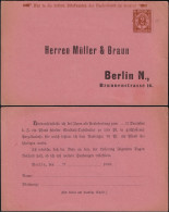 Berlin 1896. Poste Privée Berliner Packetfahrt... Entier Postal Timbré Sur Commande. Beurre De Table Feuille De Trèfle - Mucche