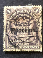 BRITISH SOUTH AFRICA COMPANY RHODESIA SG 113 £1 Grey Purple With Overprint FU - Rhodesia Del Sud (...-1964)