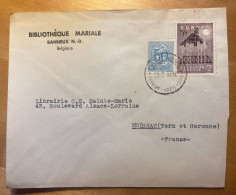 Enveloppe Belgique Affranchie  Pour La France Oblitération Banneux 1958 - Cartas & Documentos