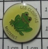 413c Pin's Pins / Beau Et Rare / ASSOCIATIONS / GReNOUILLe VERTE LeS CLOUPIAS MAIZERET - Asociaciones