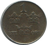 1 ORE 1918 SWEDEN Coin #AD183.2.U.A - Suède
