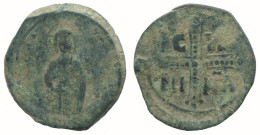JESUS CHRIST ANONYMOUS CROSS Antiguo BYZANTINE Moneda 8.8g/31mm #AA562.21.E.A - Byzantine