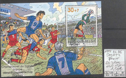[502426]TB//O/Used-Belgique 1998 - BL76, Le Bloc Obl 1er Jour, Sports, Football - Used Stamps