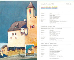 [502967]TB//**/Mnh-Liechtenstein 1986 - Vaduz, Châteaux, Peintures & Tableaux, Arts - Brieven En Documenten