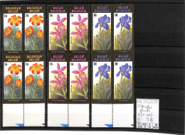 [502907]TB//**/Mnh-Belgique 1990 - N° 2357/59, Bd4, Bdf, SC, Fleurs, Végétaux - Unused Stamps