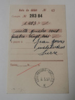 Coupon, Oblitéré Luxembourg Chèques 1957. Surre - Covers & Documents