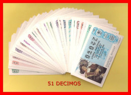 AÑO 1986 COMPLETO LOTERÍA NACIONAL ESPAÑA, SÁBADOS, TODOS LOS DECIMOS DEL AÑO - Lottery Tickets