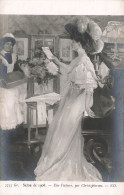 FANTAISIES - Femmes - Une Femme En Robe- Salon De 1908 - Une Facture  Par Christoophersen - N D - Carte Postale Ancienne - Femmes