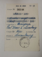 Coupon, Oblitéré Luxembourg Chèques 1956. - Covers & Documents