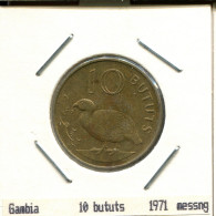 10 BUTUTS 1971 GAMBIE GAMBIA Pièce #AS389.F.A - Gambie