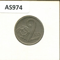 2 KORUN 1974 CZECHOSLOVAKIA Coin #AS974.U.A - Checoslovaquia