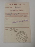 Coupon, Oblitéré Luxembourg Chèques 1956 - Covers & Documents